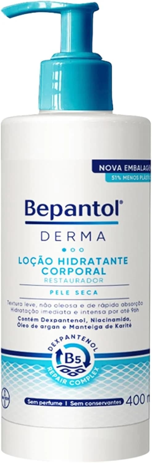 Bepantol Derma Hidratante Corporal, Restaurador para Pele Seca, 400ml
