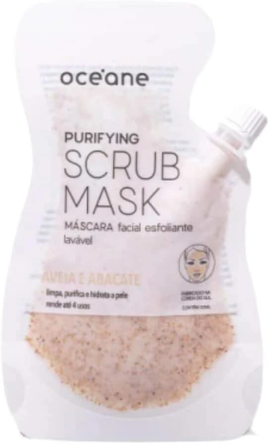 Océane Máscara Facial Esfoliante de Aveia e Abacate - Purifying Scrub Mask 35ml