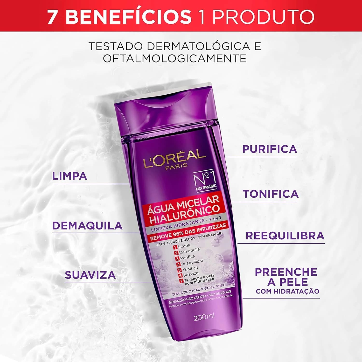 Sameriver L'Oréal Paris Hialurônico - Água Micelar 200Ml