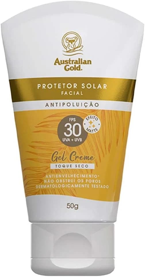 Australian Gold Protetor Solar Facial Gel Creme Fps 30 50Gr, Australian Gold