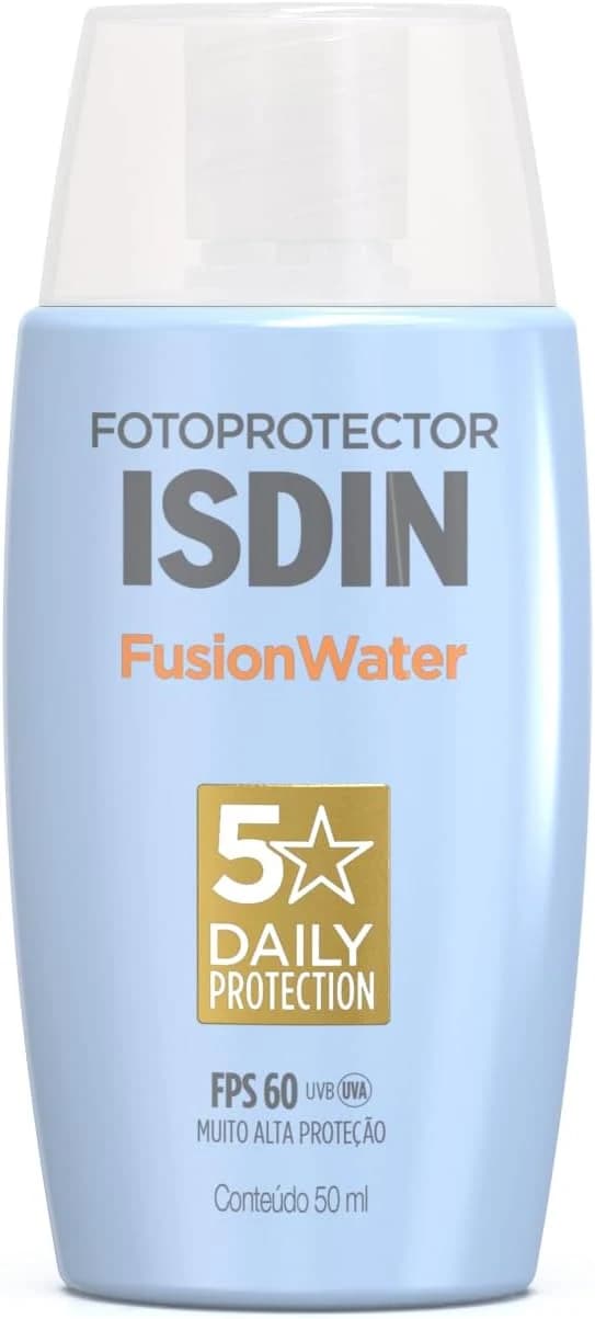 ISDIN Protetor Solar Facial Fusion Water 5 Stars Sem Cor FPS 60-50ml